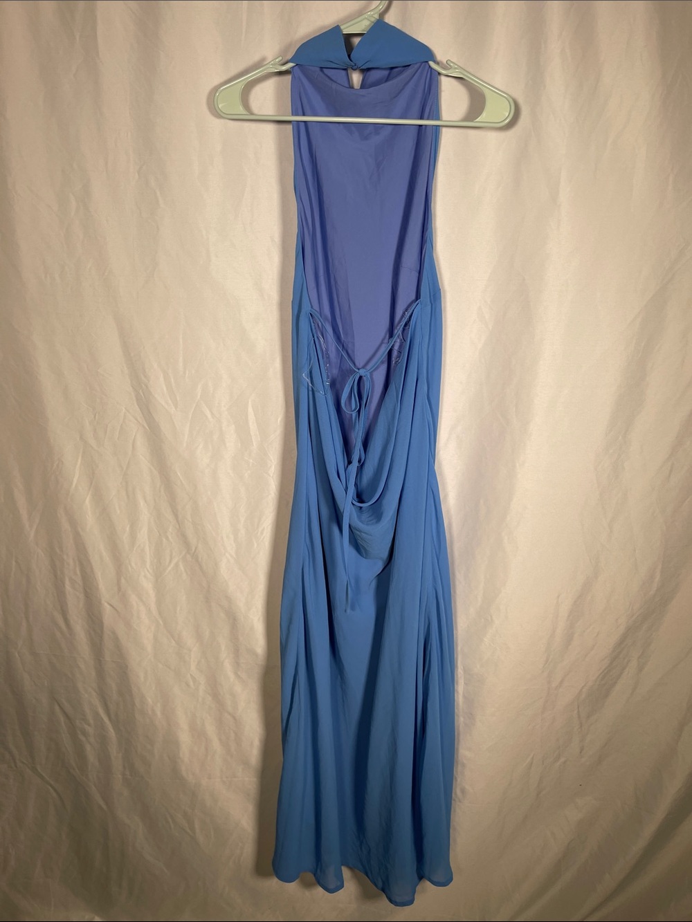 PEPPERMAYO WOMENS SHELLY MIDI HALTER DRESS AZURE BLUE 10 NEW WITH TAGS - Picture 3 of 9